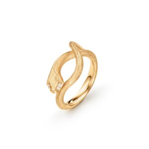 OLE LYNGGAARD COPENHAGEN Snakes ring i gult gull liten