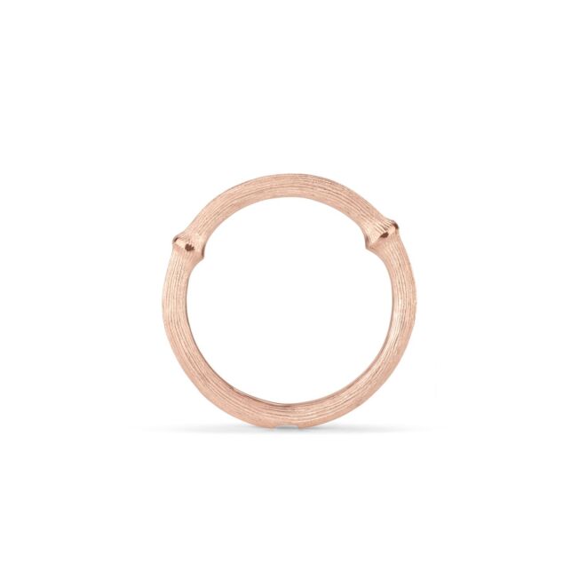 OLE LYNGGAARD COPENHAGEN Nature ring II i rosé gull