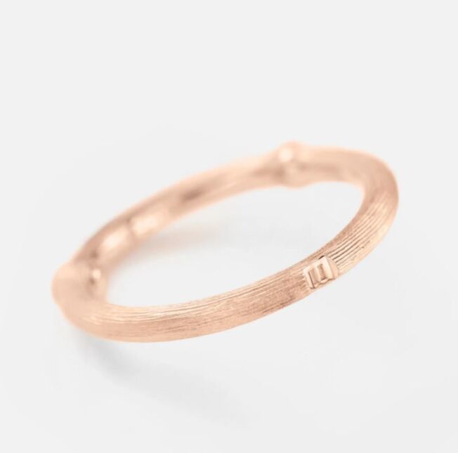OLE LYNGGAARD COPENHAGEN Nature ring II i rosé gull