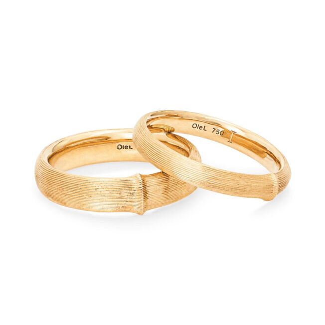 OLE LYNGGAARD COPENHAGEN Nature ring small i gult gull til herre
