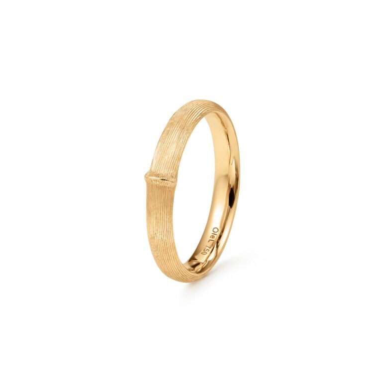 OLE LYNGGAARD COPENHAGEN Nature ring small i gult gull til herre