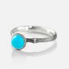 OLE LYNGGAARD COPENHAGEN Lotus ring 0 i sølv med turkis