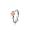 OLE LYNGGAARD COPENHAGEN Lotus Tiny 0 ring i sølv med blush månesten