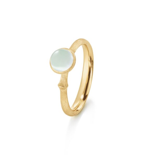 OLE LYNGGAARD COPENHAGEN Lotus Tiny ring med akvamarin