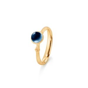 OLE LYNGGAARD COPENHAGEN Lotus Tiny i gull med London Blue Topas