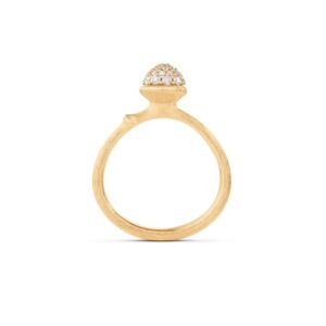 Lotus Tiny ring i gult gull med diamanter fra Ole Lynggaard. Einersen GUll, gullsm