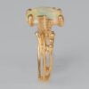 OLE LYNGGAARD COPENHAGEN BoHo ring small i gult gull med opal