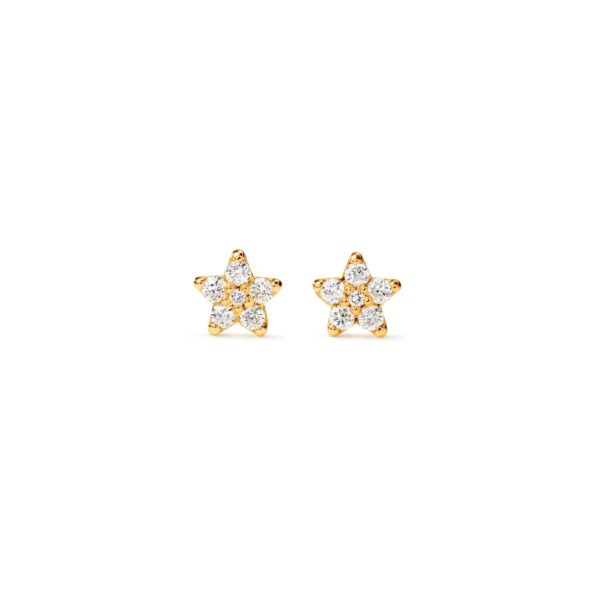 OLE LYNGGAARD COPENHAGEN Shooting Stars studs mini i gult gull