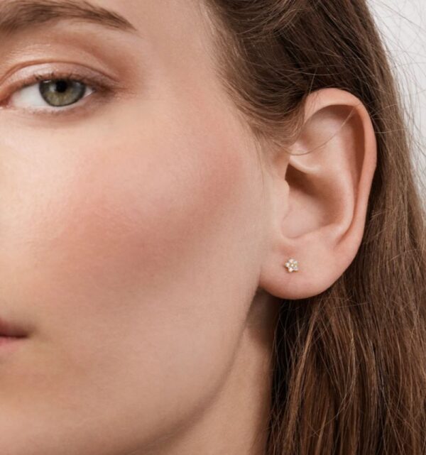 OLE LYNGGAARD COPENHAGEN Shooting Stars studs mini i gult gull