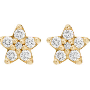 OLE LYNGGAARD COPENHAGEN Shooting stars large ørepynt i gult gull med diamant