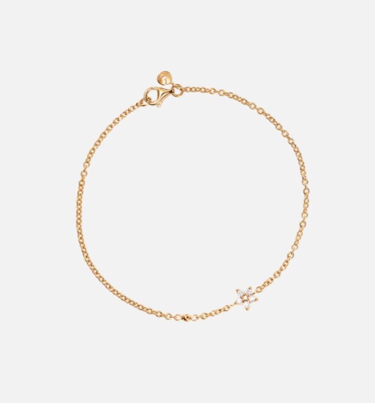 OLE LYNGGAARD COPENHAGEN Shooting Stars gult gull armbånd med en diamant-stjerne
