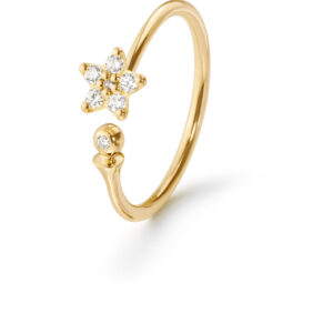 OLE LYNGGAARD COPENHAGEN Shooting Stars ring med 1 stjerne med diamanter