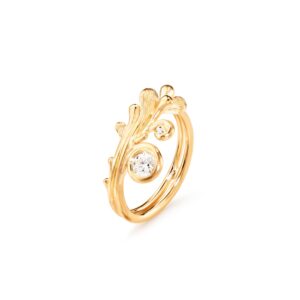 OLE LYNGGAARD COPENHAGEN BoHo ring i gult gull med diamanter