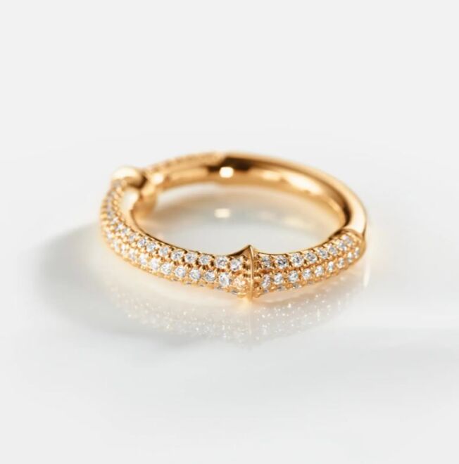 OLE LYNGGAARD COPENHAGEN Nature ring IV halv pavé ring