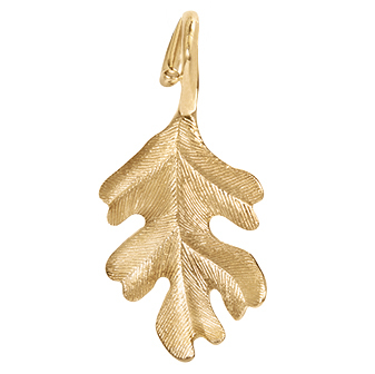 OLE LYNGGAARD COPENHAGEN Forest oakleaf anheng i gult gull