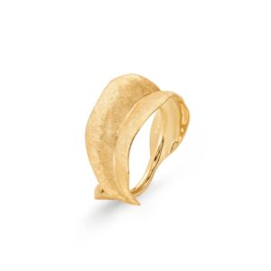 OLE LYNGGAARD COPENHAGEN Leaves ring medium i gult gull