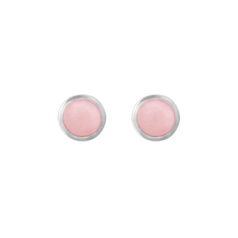 OLE LYNGGAARD COPENHAGEN Lotus ørepynt i sølv med rosa opal