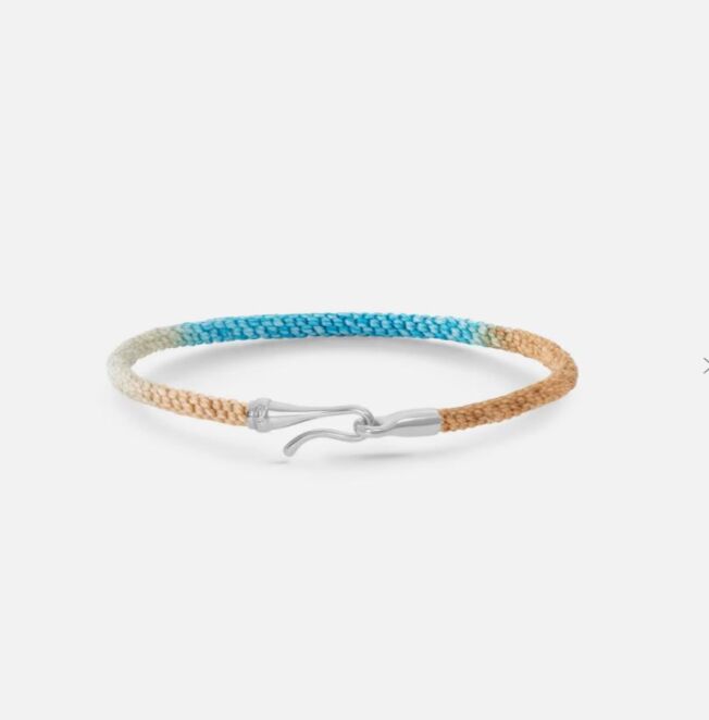 OLE LYNGGAARD COPENHAGEN Life armbånd Cornflower med sølv lås