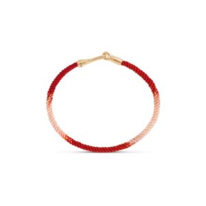 OLE LYNGGAARD COPENHAGEN Life armbånd Red Emotions med gult gull lås