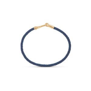 OLE LYNGGAARD COPENHAGEN Life armbånd Midnight blue med gult gull lås