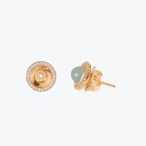 OLE LYNGGAARD COPENHAGEN Lotus diamond wreath ørepynt i gult gull med diamanter