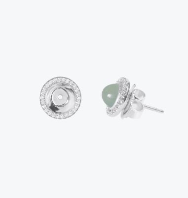 OLE LYNGGAARD COPENHAGEN Lotus diamond wreath ørepynt i gult gull med diamanter