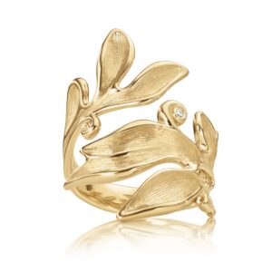 OLE LYNGGAARD COPENHAGEN  Forest ring i gult med diamant
