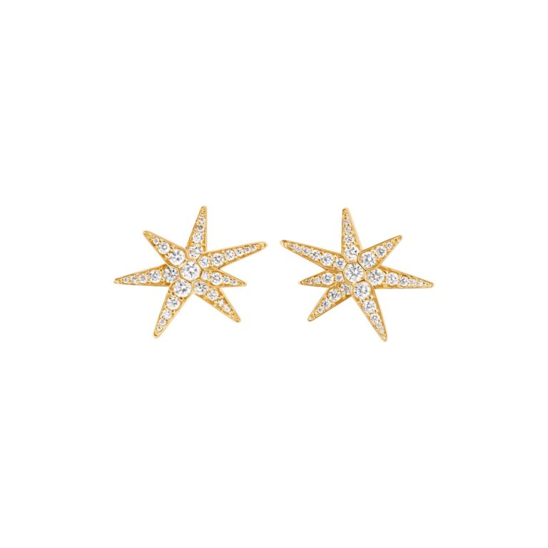 OLE LYNGGAARD COPENHAGEN Funky Stars medium ørepynt i gult gull