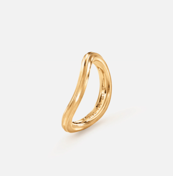 OLE LYNGGAARD COPENHAGEN Under the Sea ring small i gult gull