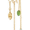 OLE LYNGGAARD COPENHAGEN  Young fish earring pendant øreanheng i gult gull med akvamarin