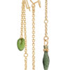 OLE LYNGGAARD COPENHAGEN Young fish earring pendant øreanheng i gult gull med serpentin