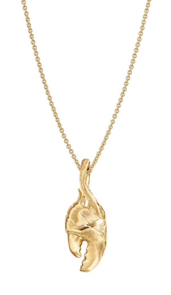 OLE LYNGGAARD COPENHAGEN  Claw pendant large i gult gull