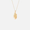 OLE LYNGGAARD COPENHAGEN Claw pendant small i gult gull