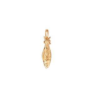 OLE LYNGGAARD COPENHAGEN Young fish pendant small i gult gull