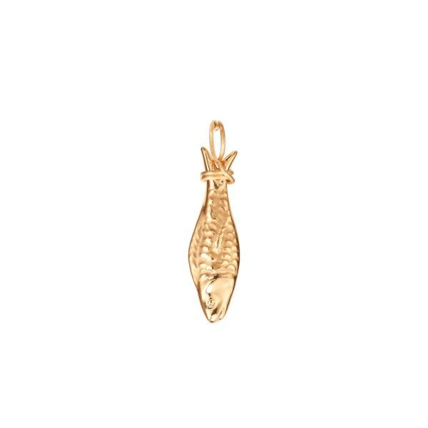 OLE LYNGGAARD COPENHAGEN Young fish pendant large i gult gull
