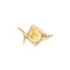 OLE LYNGGAARD COPENHAGEN Young fish pendant i gult gull med rutilkvarts