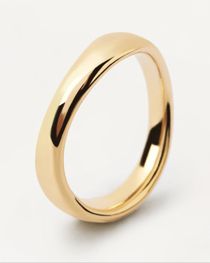 PDPAOLA "Pirouette gold" ring i forgylt sølv