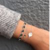 Susanne Friis Bjørner sølv armbånd med 3 London blå krystaller