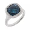 "Azur" ring med London Blue topas og diamanter