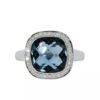 "Azur" ring med London Blue topas og diamanter