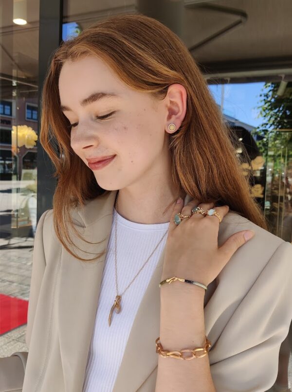 OLE LYNGGAARD COPENHAGEN BoHo ring i gult gull med diamant