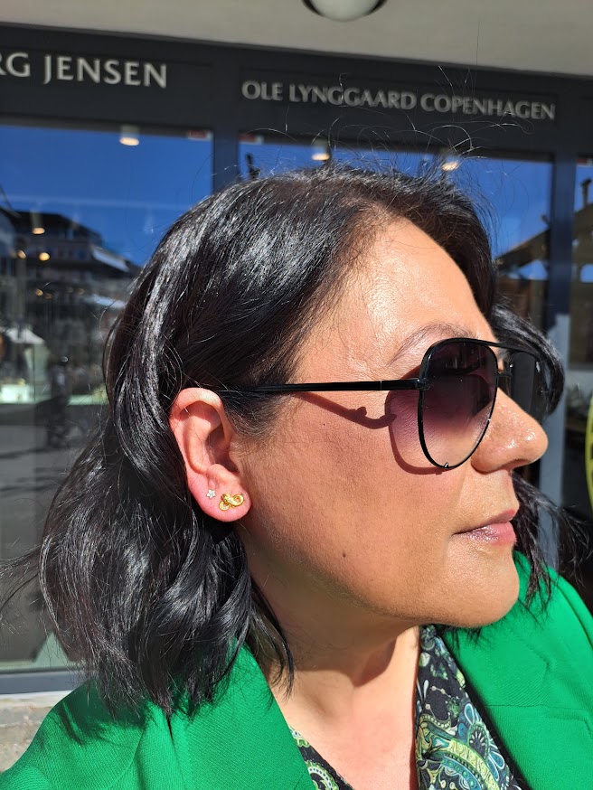 Julie Sandlau “Boa” ørepynt i forgylt sølv, liten