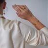 Susanne Friis Bjørner ring i forgylt sølv, bølge