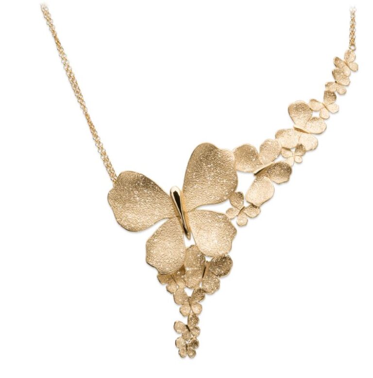 Stardust Butterfly collier i forgylt silver