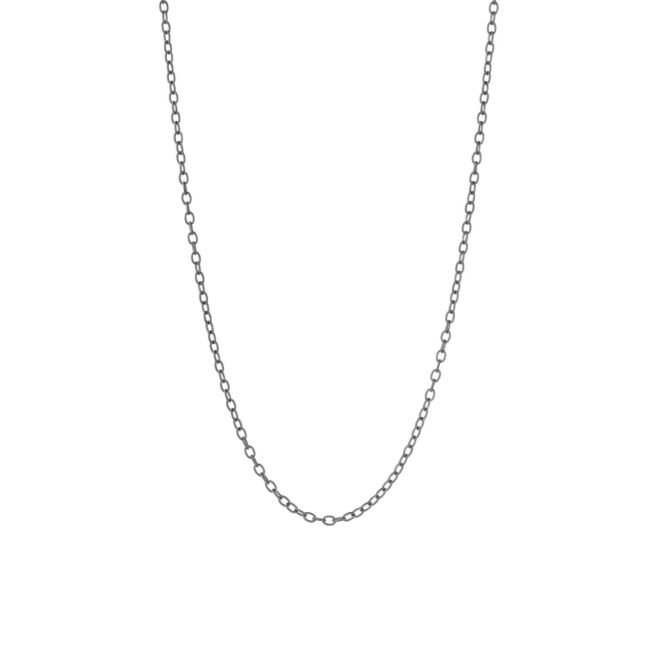OLE LYNGGAARD COPENHAGEN Lotus design necklace i oksidert sølv