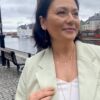 Noën «Olivia small» ørepynt i forgylt sølv
