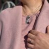 Noën «Dolce small» ring i rhodinert sølv med røkkvarts