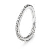 OLE LYNGGAARD COPENHAGEN Love Bands curved ring i hvitt gull