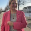 Noën «Olivia» anheng i forgylt sølv med ametyst