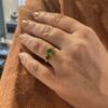Noën "Stellini" medium ring i gult gull, med diamanter, peridot og grønn turmalin